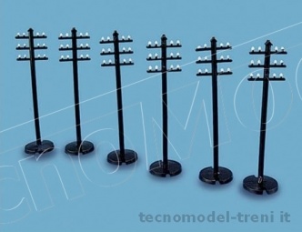 Peco 5080 Model Scene - Pali linea telegrafica, 6 pz.
