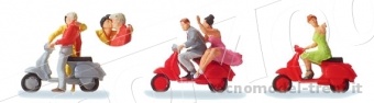 Preiser 10607 Scooteristi in Vespa