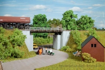 Auhagen 11428 Ponte in ferro con spalle in cemento