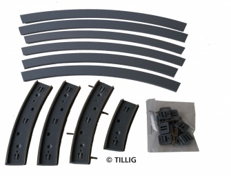 Tillig 87757 Binario tramviario elemento curvo, raggio 250 mm, 90°