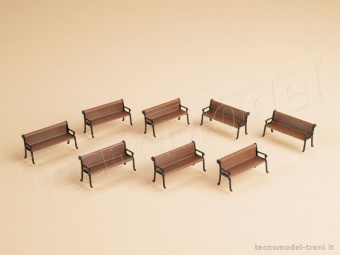 Auhagen 41199 Panchine da stazione, confezione 8 pz.