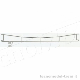 Sommerfeldt 145 Catenaria tipo DB in acciaio ramato, 270 mm