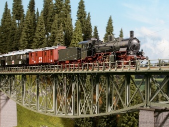 Noch 67027 Ponte ferroviario in ferro, serie Laser cut kit