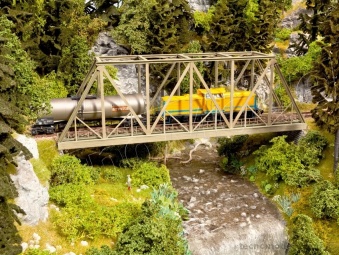 Noch 67029 Ponte ferroviario in ferro, serie Laser cut kit