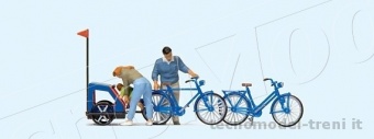 Preiser 10635 Famiglia in bicicletta