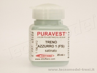 Puravest 11961412 Treno azzurro 1 (FS) satinato, confezione da 25ml. 