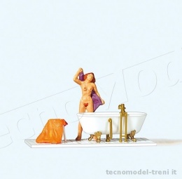 Preiser 28159 Donna che fa il bagno in vasca