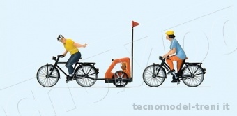 Preiser 10636 Famiglia in bicicletta