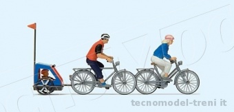 Preiser 10638 Famiglia in bicicletta 2