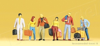 Preiser 10115 Viaggiatori con valigie, 6 pz.