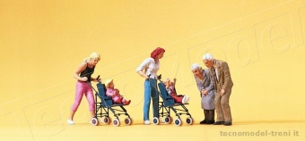 Preiser 10493 Mamme con passeggini