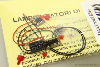 Tecnomodel 8540 Coppia lanterne di coda FS con luce rossa lampeggiante asincrona
