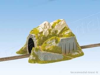 Noch 02221 Montagna con tunnel per linea a 1 binario, scala H0