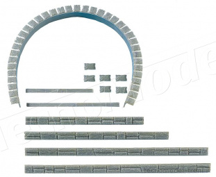 Faller 120550 Pietre in plastica flessibili per la rifinitura di portali di tunnel, ponti, ecc.