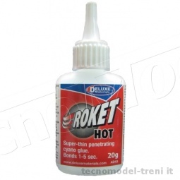 Deluxe Materials AD43 Roket Hot - colla cianoacrilica di altissima qualità, flacone da 20g