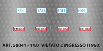 TAModels 50041 Decals ''ENEL'' + ''VIETATO L'INGRESSO'' - H0 1/87