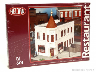 Heljan 601 Edificio con ristorante scala N 1/160, in kit di montaggio