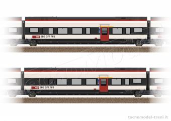 Trix 23283 SBB CFF set 3 per elettrotreno RABe 501 Giruno, ep.VI