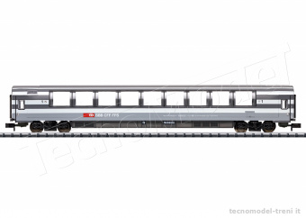 Trix 18441 SBB CFF FFS Carrozza panoramica EuroCity di tipo SRM, ep.V - Minitrix scala N 1/160