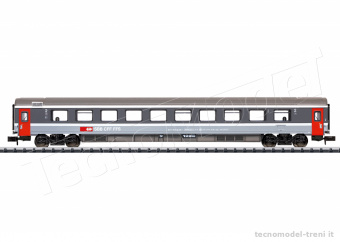 Trix 18442 SBB CFF FFS Carrozza di 2 cl. EuroCity a salone tipo Bpm , ep.V - Minitrix scala N 1/160