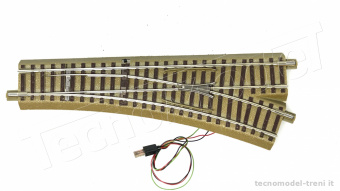 Roco 61141-MU Scambio destro geoLINE, lunghezza 200 mm, 22,5, completo di motore 61195