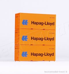 Piko 56202 Set 3 container da 20' Hapag-Lloyd