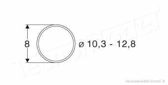 Roco 40069 Anelli di aderenza per ruote diametro da 10,3 a 12,8 mm